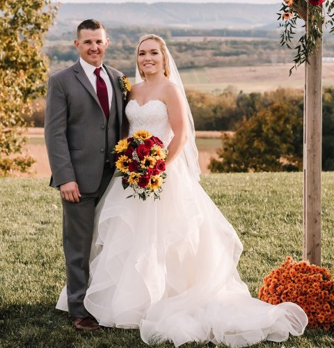 City newlyweds married at vineyard